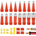 Acier inoxydable calfeutrage buse applicateur, 29pcs d'outils de buse en caoutchouc int�gr� universel, ...