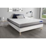 Actisom - ensemble matelas 140x200 actilatex soft 3zones de confort + sommier kit blanc
