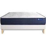 Actisom - ensemble matelas actimemo life 140x190 m�moire de forme 5zones de confort + sommier kit blanc ...
