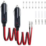 Adaptateur allume - cigare mle 12v / 24v avec cble 16awg, prise allume - cigare secteur universelle, ...