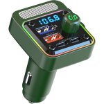 Adaptateur bluetooth pour autoradio avec chargeur : metteur fm sans fil et fonction mains libres pour ...