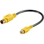 Adaptateur de cble vido, s - vido vers composite, connecteur mini din 4 (vido s) prise femelle cinch. ...