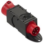 Adaptateur cee 16 a, 32 a 5 p�les 9437420 ? 400 v rouge, noir ? ip44 pour chantiers humides ? connexion ...