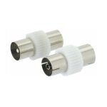 Adaptateur coaxial dhome 1 femelle / femelle - 1 mle / mle - diamtre 9, 52 mm - bote de 2