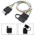 Gistuch - adaptateur de connecteur de cblage de prise de remorque plate  4 broches 6 - 24v, pour remorquage ...