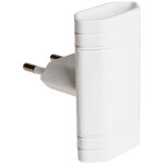 Adaptateur double 2p + t 10a 250 v blanc