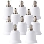 Adaptateur de douille e14 vers e27, support de lampe convertisseur pour lampes et ampoules led, 10 unit�s. ...