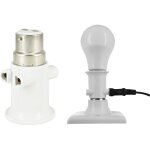 Adaptateur de douille de lampe prise b22 conversion en prise de courant et prise e27 douille voleuse ...