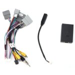 Adaptateur de faisceau de cbles audio 16 broches, cble d'alimentation avec bote canbus pour remplacement ... Adaptateur de faisceau de cbles audio 16 broches, cble d'alimentation avec bote canbus pour remplacement ...