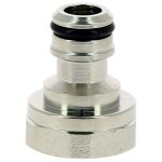 Adaptateur femelle laiton nickel� pour nez de robinet filetage 20x27 avec raccord rapide m�le - fauquet ...