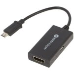 Adaptateur hdmi femelle port usb b micro usb b micro prise male 0. 14m - noir