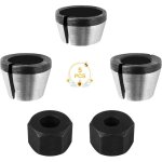 Adaptateur de mandrin, 5pcs t�te mandrin pince routeur, collet affleureuse, fraise � bois, serrage defonceuse, ...