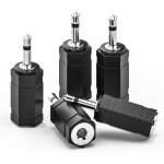 Adaptateurs mono vers st�r�o 3, 5 mm, lot de 5 fiches males mono 1 / 8' vers prise jack femelle st�r�o ...