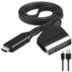 Adaptateur p�ritel vers hdmi, convertisseur p�ritel vers hdmi avec c�ble hdmi, scart vers hdmi convertisseur, ...