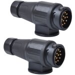 Adaptateur de prise de remorque 13 broches 2 pièces 12 v 13 broches adaptateur de connecteur de câblage ... Adaptateur de prise de remorque 13 broches 2 pièces 12 v 13 broches adaptateur de connecteur de câblage ...