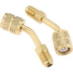 Adaptateur r410a 5 / 16 femelle, 1 / 4 m�le sae pivotant pour syst�mes mini - split, climatisation, cvc ...