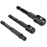 Adaptateur de rallonge de douille  tte sphrique carre (3 pices) (noir)