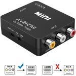 Adaptateur rca vers hdmi convertisseur av vers hdmi adaptateur av vers hdmi prise en charge 1080p avec ...