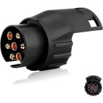 Adaptateur de remorque 7 broches pour voiture, camion, caravane, camping - car (1 pice)