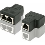 Adaptateur de r�partiteur de port ethernet rj45 cat6 lan 1 � 2 coupleur de port femelle double femelle ...