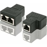 Adaptateur de rpartiteur de port ethernet rj45 cat6 lan 1  2 coupleur de port femelle double femelle ...
