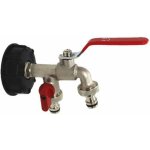 Adaptateur de réservoir ibc double robinet en laiton s60x6 raccord cuve eau de pluie 1000 litres vanne ... Adaptateur de réservoir ibc double robinet en laiton s60x6 raccord cuve eau de pluie 1000 litres vanne ...