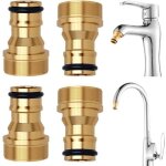Adaptateur de robinet, raccord rapide pour tuyau d'arrosage, raccord universel pour mitigeur, lot de ...