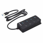Adaptateur secteur usb 3. 0 4 ports pour ordinateur portable et de bureau hub3 - 04