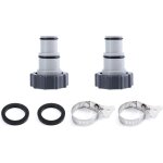 Adaptateur de tuyau filet� intex type a ? connexion 1. 5  et 1. 25  ? avec bague de serrage ? pour pompe ...