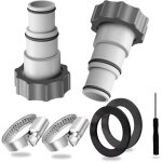 Adaptateur tuyau piscine 32 38, 2 pi�ces adaptateur piscine intex 32 38, adaptateur piscine 38mm, raccord ...