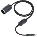 Adaptateur usb - c vers 12v 18w pd3. 0 pour allume - cigare, c�ble m�le - femelle type c � prise auto ...