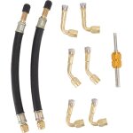 Adaptateur de valve de pneu d'extension flexible avec extension de tige de valve de pneu à 45 degrés, ... Adaptateur de valve de pneu d'extension flexible avec extension de tige de valve de pneu à 45 degrés, ...