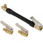 Adaptateur de valve de pneu de voiture, tuyau pompe gonflage pneu avec 2 embout de gonflage laiton, raccord ...