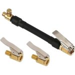 Adaptateur de valve de pneu de voiture, tuyau pompe gonflage pneu avec 2 embout de gonflage laiton, raccord ...