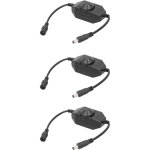 Adaptateur de variateur de bande led, 3 pi�ces, contr�leur de luminosit� r�glable, bouton manuel dc 12v ...
