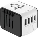 Adaptateur voyage universel international avec 3 usb et 1 type c, 1500w, prise france vers usa canada ...
