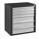 Adb - armoire servante mammut 6 tiroirs - gris / anthracite