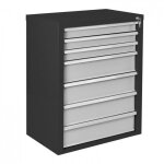 Adb - armoire servante mammut 7 tiroirs - gris / anthracite Adb - armoire servante mammut 7 tiroirs - gris / anthracite