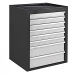 Adb - armoire servante mammut 8 tiroirs - gris / anthracite