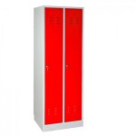 Adb - armoire vestiaire 2 portes - rouge - 600 x 500 x 1775 mm