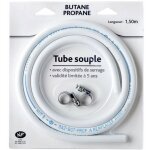Tuyau de gaz souple avec 2 colliers de serrage 1, 50m - validit 5 ans