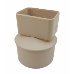 Adequa - manchon pvc �100 pour sortie tube alu 82 x 56 mm sable pour gouttiere