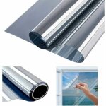 Adh�sif pour vitre, film miroir fen�tre sans tain protection de solaire filmanti - uv anti chaleur film ...