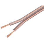 1m de cable de haut parleurs 2x1. 5mm2 - cca - transparent