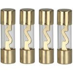 4 fusibles agu en verre dore - 38mm - 50a