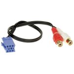 Cable aux mini iso bleu 2xrca entree aux ar blaupunkt grundig becker
