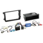 Adnauto - kit installation autoradio 1din sw adaptateur ant. compatible avec vw seat skoda ap03 noir