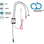 Adnauto - repartiteur antenne am fm dab + fakra - m - vers din - m - et smb - f - amplifie