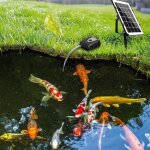 A�rateur solaire de bassin 3, 5 w avec batterie de 4000 mah e usb, convient pour les �tangs de jardin, ...