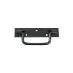 Afbat ? poign�e platine � bouts carr�s 140mm en acier noir ? installation sur supports en bois ? adaptable ...